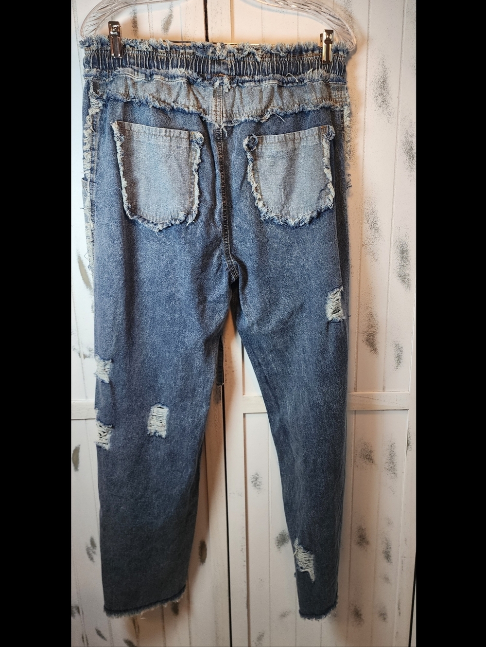 POL Skater Girl Distressed Drawstring Jeans - Picture 4 of 7